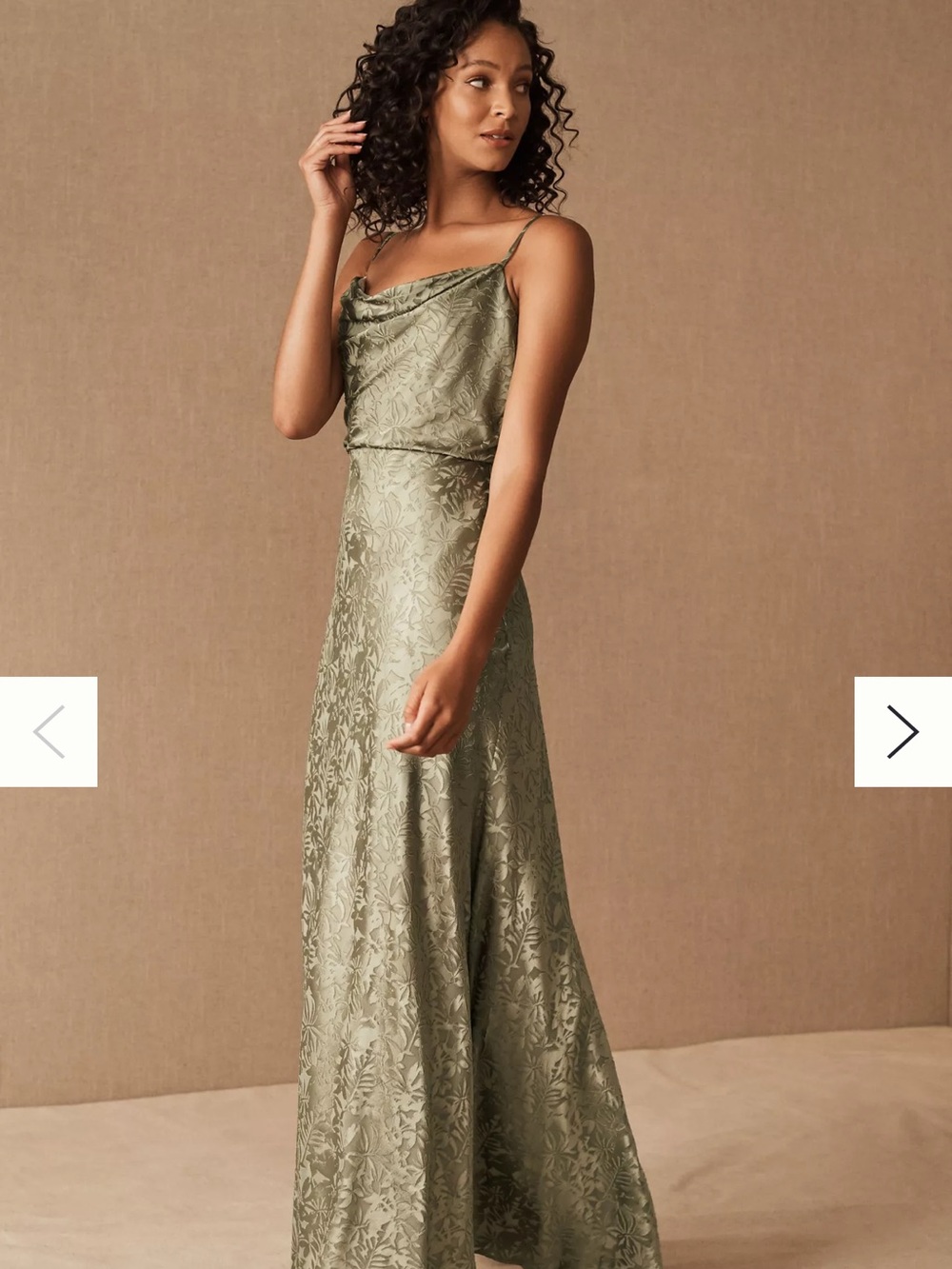 Jenny Yoo Dahlia dress in a metallic jacquard or burnout satin fabric  Size 6